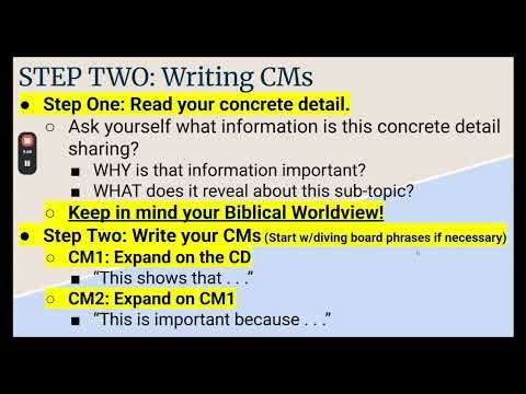 Flipped Classroom Day 4 Writing CMs for Background & Key Facts