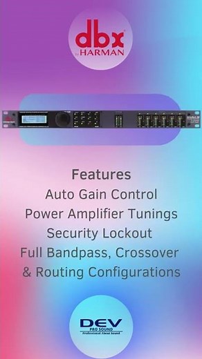#shorts DBX DRIVE RACK PA2, 260 & VENU360, Complete Loudspeaker Management System
