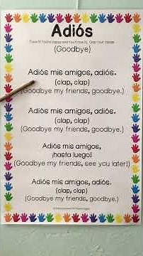 ADIÓS - GOODBYE Spanish song for the classroom