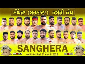🔴[Live] Sanghera (Barnala) Kabaddi Cup 01-01-2026/www.123Live.in