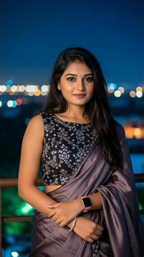 💜✨ Elegant Satin Saree Look for Evening Parties & Celebrations! 🌙 | Saree Style #SareeStyle