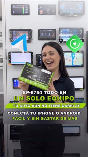 Mundial Electronicos Ecopower on Instagram: "Comentá “EP8754” y recibí toda la información por mensaje privado Comentá la palabra: EP8754 ¿Tu auto no tiene CarPlay o Android Auto? No gastes de más ni hagas instalaciones complicadas. 👉 EP-8754 de Ecopower lo tiene TODO en un solo equipo. ✨ Conectá tu iPhone o Android en segundos ✔️ Apple CarPlay & Android Auto INALÁMBRICO ✔️ Pantalla 7” HD (1024x600) ✔️ Fácil instalación, sin gastos extras ✔️ Control remoto incluido ✔️ Música, GPS, llamadas y ap