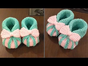 Baby Booties, Slippers for Newborn Super Easy To Make | Booties with Bow with written instructions