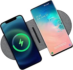 Dual 20W Wireless Charger for Multiple Devices, 40W Fast Wireless Charging Pad/Mat for Apple iPhone, AirPods, for Samsung Galaxy, Google Pixel