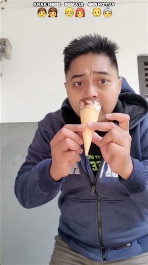 Making a Cornetto chocolate nut ice cream for my little sibling