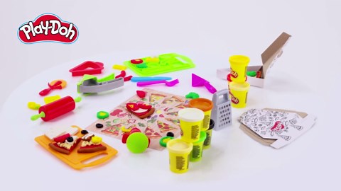 Play-Doh Pizza Slice Playset, Play Food Kitchen Toys for Kids, Arts & Crafts for Boys & Girls 3+ (Amazon Exclusive)
