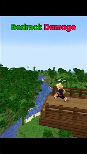 Java vs Bedrock Fall Damage in Minecraft #shorts