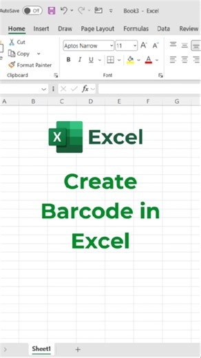Generate Barcode in Excel