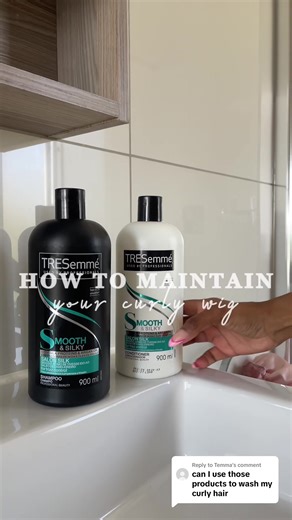 ASMR Curly Wig Washday with TRESemmé Shampoo and Conditioner
