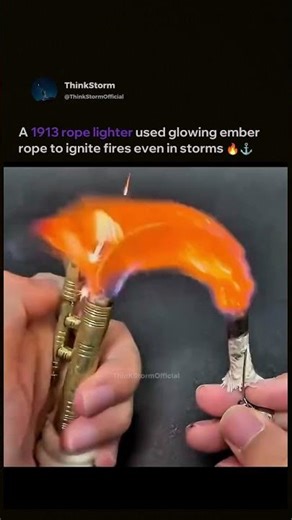 🔥 This 1913 Rope Lighter Worked Even in Storms — Brilliant Sailor Tech! ⚓️ #shorts