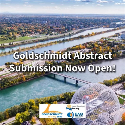 The Geochemical Society on Instagram: "Goldschmidt Abstract Submission Now Open! Gold26 will bring together scientists from over 70 countries to discuss leading-edge discoveries in geochemistry and related subjects. The conference program is now live and abstract submission is open. More: https://tinyurl.com/w98hh2b9 #goldschmidt2026 #goldschmidt #abstract #submit #2026 #conference"