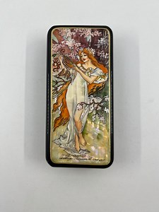 Hand Painted Lacquer Art Box: Mucha Spring, Fedoskino Miniature - Etsy Australia