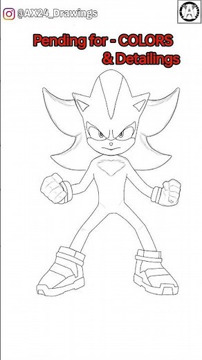 Draw - Shadow the Hedgehog (full body) || Sonic 3