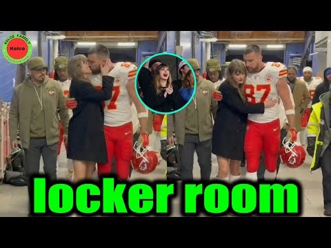 Taylor Swift hug & kiss Fiancé Travis Kelce in the locker room after Chiefs' final loss to Raiders