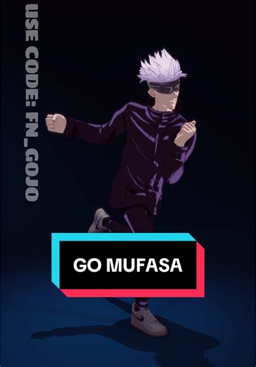 Go Mufasa #gojo #fortnitegojo #gomufasa #fortnite #gomufasaemote #satorugojo #iconseries #jujutsukaisen #gojosatoru #fortniteitemshop #traversalemote
