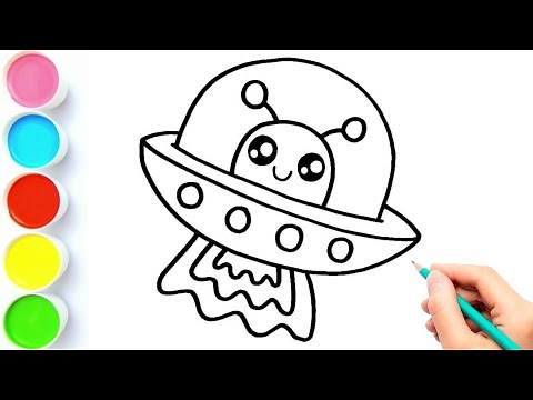 How to Draw an Alien Spaceship | How to Draw Spaceship | Alien Spaceship Drawing | Draw Smart