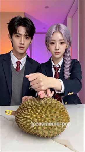 When They Tried the Durian Challenge 💀 #funny #challenge #meme