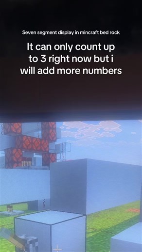 Mincraft 7 segment display #mincraft #redstone #7segmentdisplayinmincraft