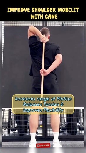 shoulder mobility with cane #ytshorts #shorts #fitness #exercise #workout #shoulder