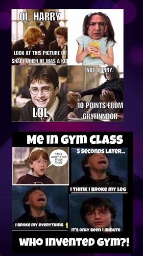 Snape vs Harry + Gym Class Struggles 😂##shorts #meme #harrypotter #ytshorts