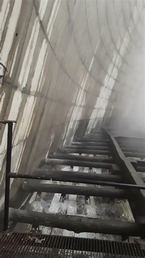 inside view of cooling tower in thermal Power plant.