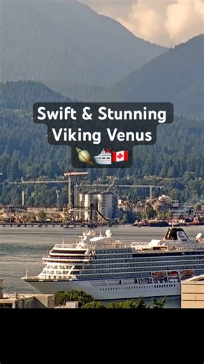 Swift & Stunning Viking Venus makes rapid exit on beautiful afternoon in Vancouver harbour 🇨🇦🛳️🪐