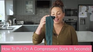 4.9K views · 44 reactions | If you are pregnant in hospital or require surgery, you may have to wear compression socks to avoid blood clots. These socks are notoriously tight! Here I show you a quick trick to getting them on your feet quickly and easily. | Midwife Marley | Facebook
