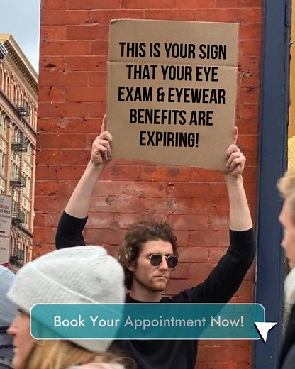 Here’s Your Sign: Your 2024 Vision Benefits Are Almost Gone. Book Your Eye Exam Today. | Helmus Optometry | Facebook