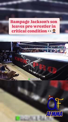 4.7K views · 238 reactions | Rampage’s son, Raja Jackson, jumps into a pro wrestling ring and slams pro wrestler, Syko Stu, on his head before he proceeds to pummel him with no signs of consciousness or struggle. This comes after some alleged disrespect Raja felt from Syko Stu earlier in the night. This whole interaction was recorded on a Kick livestream. The wrestler is currently in critical condition.. #wrestling #streamer #prowrestling | Alexander F Minor | Facebook