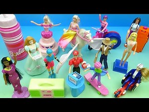 2000 McDONALD'S BARBIE set of 16 HAPPY MEAL COLLECTIBLES VIDEO REVIEW