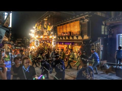 令和7年 千葉県成田市 成田祇園祭 2日目夜 山車・屋台 巡行 成田山新勝寺付近