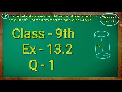 Class 9th , Ex - 13.2, Q 1 ( Surface Areas and Volumes ) CBSE NCERT