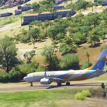 Extreme Short Runway Takeoff! Boeing 737 Dangerous Airport Departure