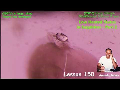 L 150 Ruby How Inclusions Change with Temperature උෂ්ණත්වය සමඟ ඇතුළත් කිරීම් වෙනස් වන ආකාරය