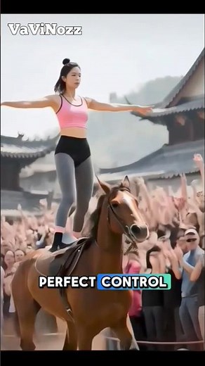 Brave Woman Conquering Challenges on Horseback