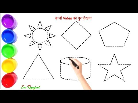 Drawing 2D Shapes Explore Fruits and Veggies Name Kid friendly Learning 