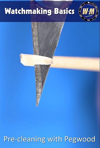 Watchmaking Basics - Cleaning with Pegwood #watchrepair