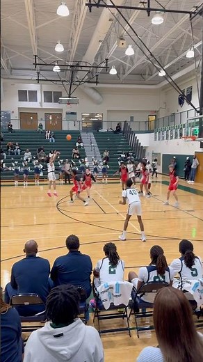 Caleb Harper (#0 Arabia Mountain) with a 3 pointer vs a good Woodward Academy team.