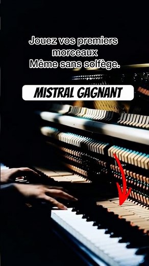 Mistral gagnant – Très facile au piano #piano #shorts