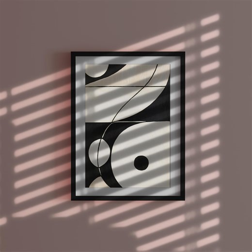 Minimalist Abstract Black and White Painting - Geometric Art on Canvas - Modern Wall Decor - Etsy