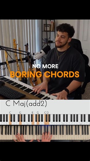 David Green on Instagram: "How to play NOT boring worship chords! Use Add2s for that instant modern worship sound 🎹😎🔥 #worshipkeys #worshipmusic #worshipmusician #keyboardtips #musicianlife #modernworship"