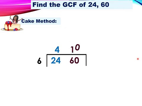 How to find the Greatest Common Factor (GCF) with the Cake Method