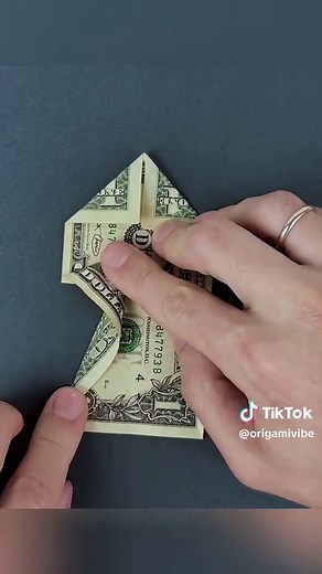 Let's Fold a Dollar Bill into a Beautiful Dress 👗 #dollarorigami #dollar #dress #origami #crafttok