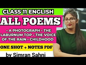 Class 11 english all poem one shot | Class 11 English | Poems | One Shot by Simran Sahni