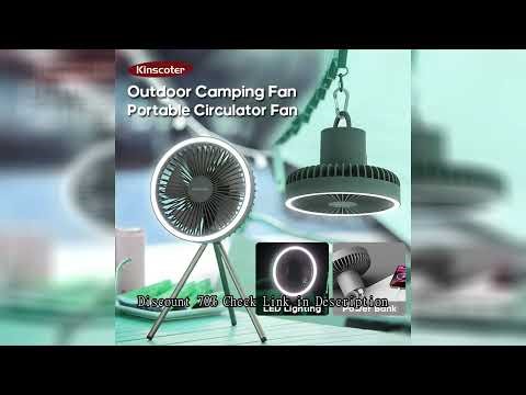 10000mAh 4000mAh Camping Fan Rechargeable Desktop Portable Circulator Wireless Ceiling Electric Fan