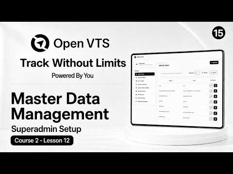 Open VTS Tutorial #15: Master Data Management Step by Step