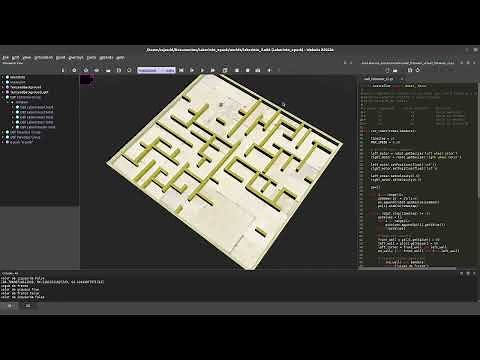 Programa de robot resuelve laberintos en Python con webots