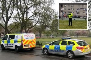 Two men in hospital after brutal blade brawl near Glasgow playpark