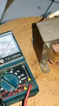 check the transformer with an analog multimeter