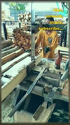 How to saw logs of wood into boards of various sizes using a band saw